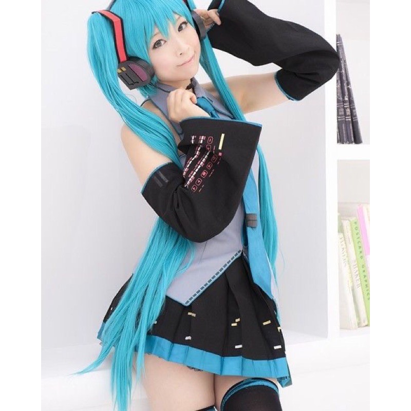 [hatsune miku]set cosplay Miku kèm (có ảnh thật,bảng size)