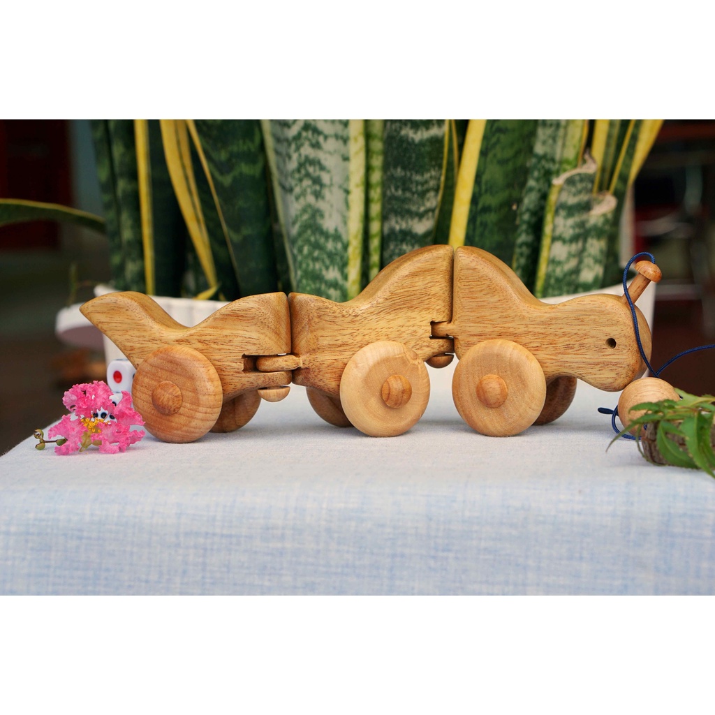 Đồ chơi xe rắn bằng gỗ tự nhiên, đồ chơi gỗ, đồ handmade, quà sinh nhật cho trẻ, đồ lưu niệm, in FREE lazer thông tin.
