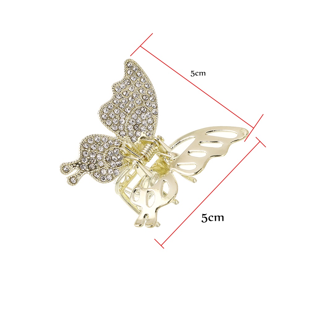 Kẹp Tóc Hình Nơ Bằng Hợp Kim Đính Đá Thời Trang Hàn Quốc Cho Nữ