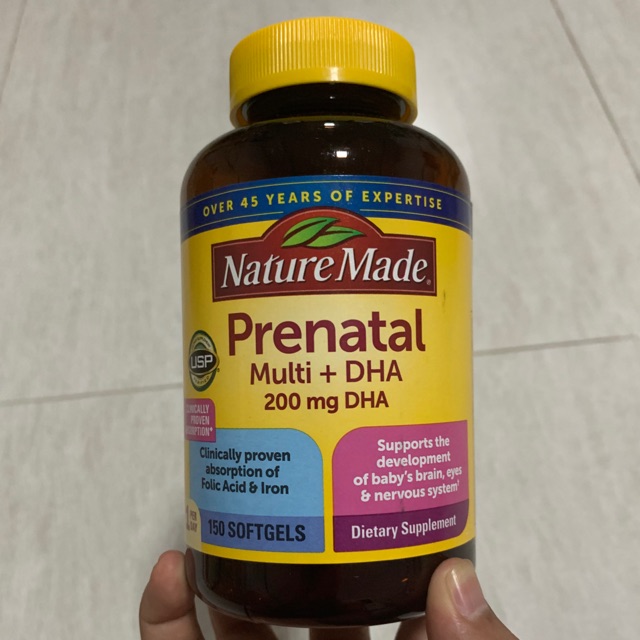 Viên Uống Bổ Cho Bà Bầu Nature Made Prenatal Multi DHA - Mẫu Mới