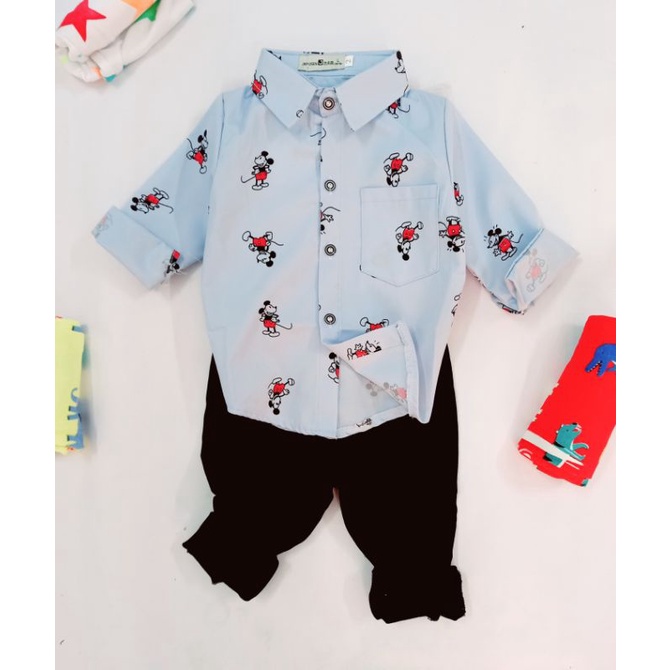 Áo sơ mi Thô Lụa Cao cấp Không nhăn diện Tết cho bé trai