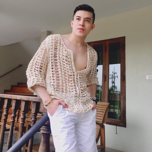 Áo lưới nam đi biển