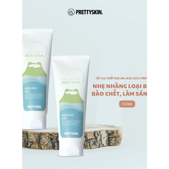 Tẩy Da Chết Làm Sáng Da Giảm Mụn Đầu Đen Rau Má Jeju Cica Pretty Skin 150ml