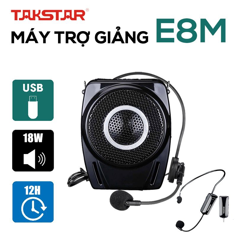 [Mã ELMS5 giảm 7% đơn 300k] 【Chính hãng】Máy trợ giảng TAKSTAR E8M, Công suất lớn, BẢO HÀNH 12 THÁNG