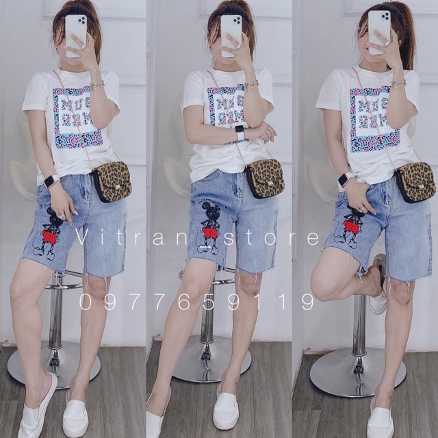 Quần jean ngố mickey Style ulzzang, mạc tami ( kèm video ) | BigBuy360 - bigbuy360.vn