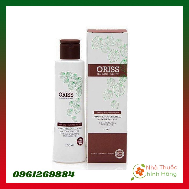 Nước rửa phụ khoa tinh chất trầu không ORISS - Chai 150ml