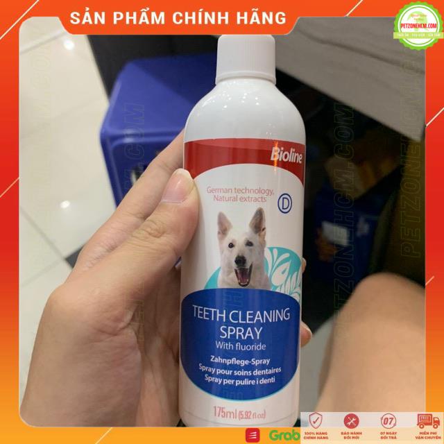 Xịt thơm miệng khử mùi hôi Bioline 175ml ️ FREESHIP ️ chống viêm cho chó mèo Bioline