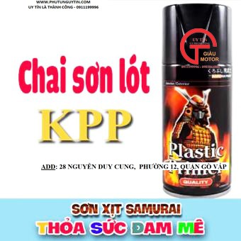 KPP Chai sơn xịt s xe máy Samurai KPP _ Chất xử lý lót nhựa nhám, mủ đen - Plastic Primer - shop uy tín, giao hàng nhanh