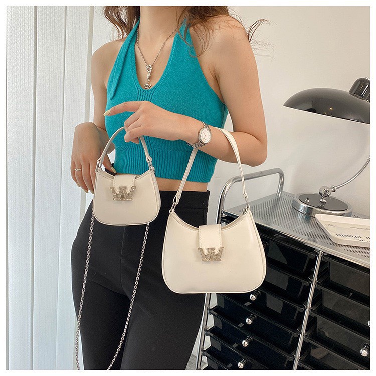 Túi Xách Nữ Túi Kẹp Nách Chữ W 2 SIZE Mẫu Siêu Hottrend - Túi Xách Nữ Đeo Chéo Thời Trang Sang Trọng 2 Màu Trắng Và Đen