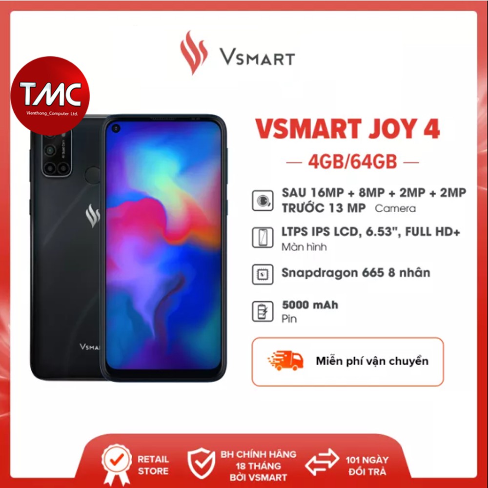 Điện thoại Vsmart Joy 4 (4GB+64GB) - Hàng chính hãng