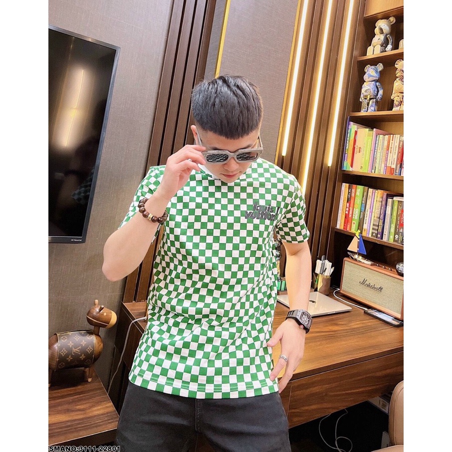 Áo phông nam in Louisvuitton ,áo thun có đủ sz 45-85kg, áo thun nam chất vải thoáng mát chất co giãn nhẹ - AP39