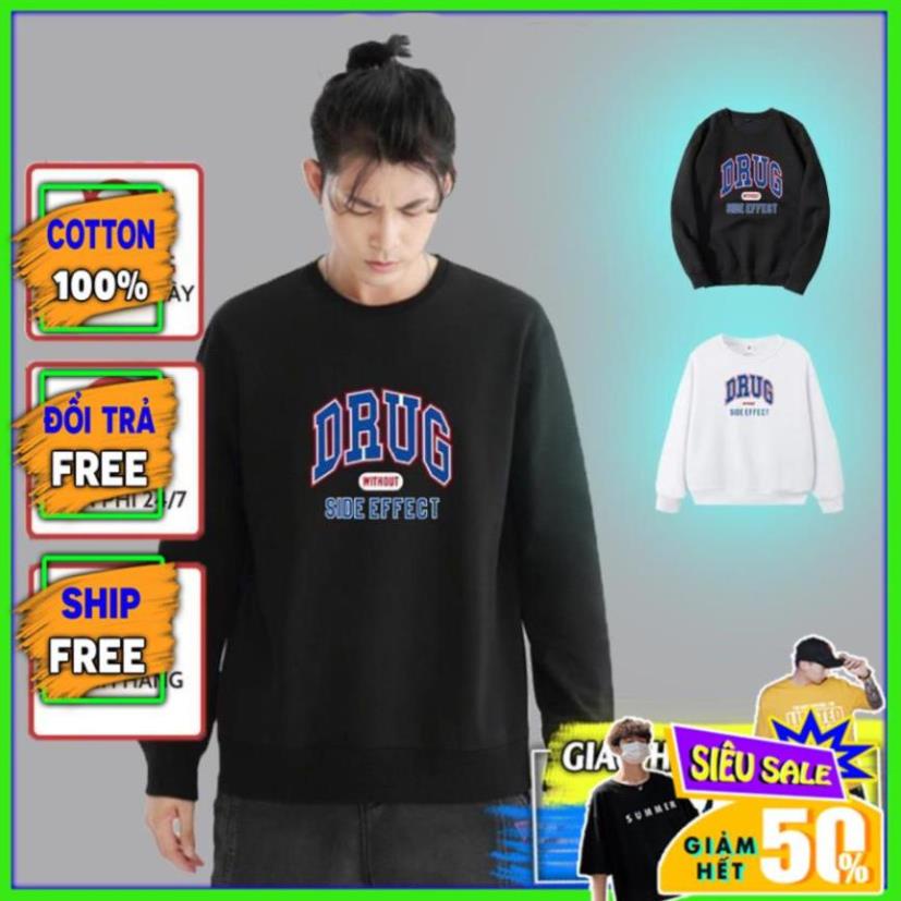 [MẪU MỚI TREND THU ĐÔNG 2021] Áo sweater DRUG Form Rộng Áo hoodie UNISEX Nam Nữ AN21 | BigBuy360 - bigbuy360.vn