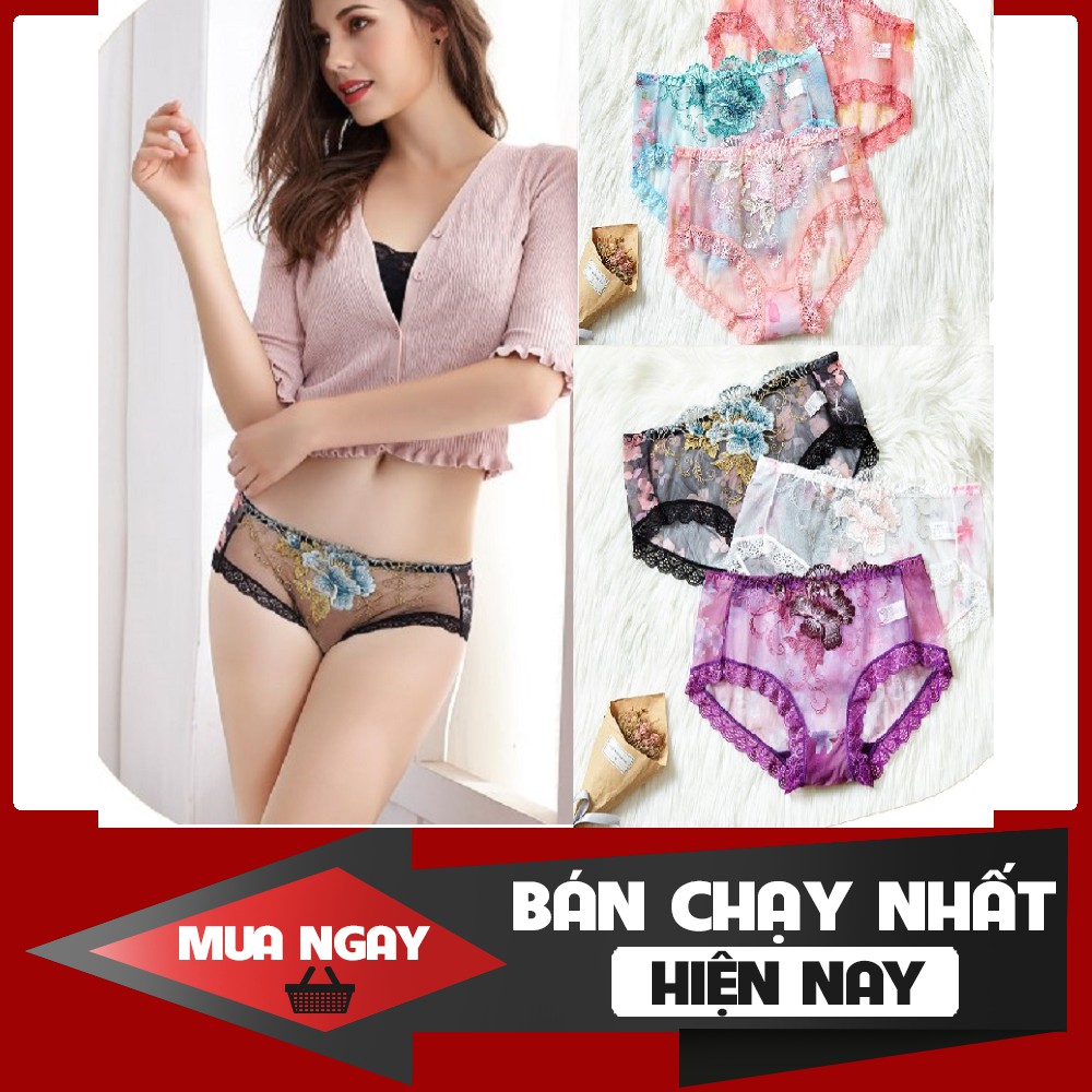 Quần lót nữ( QUẦN 3D Hoa Hồng Ren Lưới  KHÁNG KHUẨN 3D803)