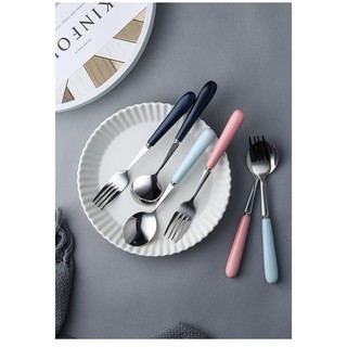 Dĩa inox cao cấp, dĩa tay cầm sứ cao cấp