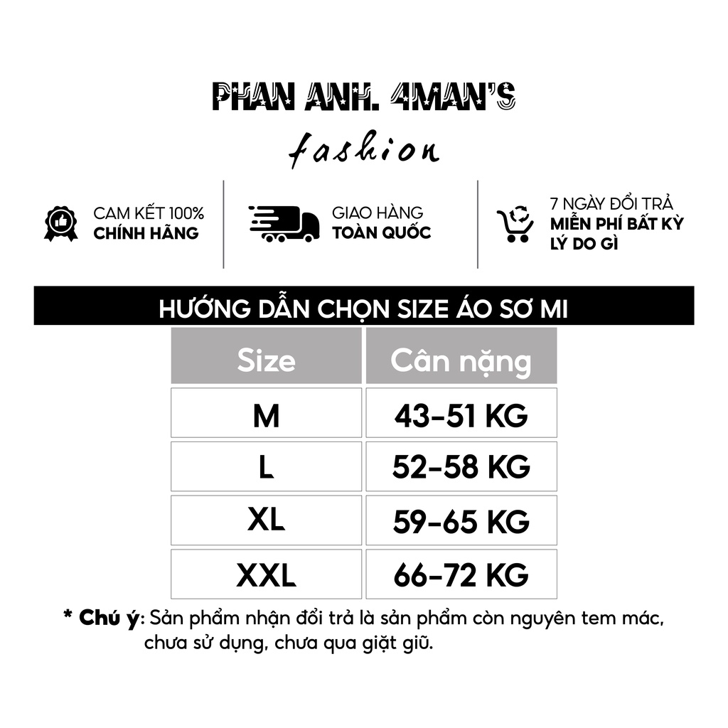 Áo sơ mi nam dài tay Phananh.4mans màu trắng tặng kèm hộp cao cấp - SM-5589