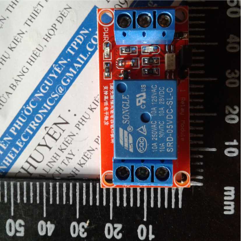 MODULE 1 RELAY 5V,OPTO, CHỌN MỨC ĐIỀU KHIỂN, domino in, out kde0204