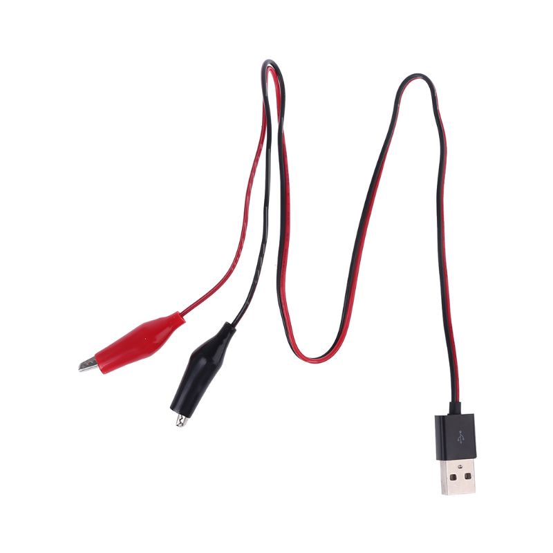 Dây Cáp Kẹp Cá Sấu 55cm Chuyển Đổi Nguồn Điện Sang Usb