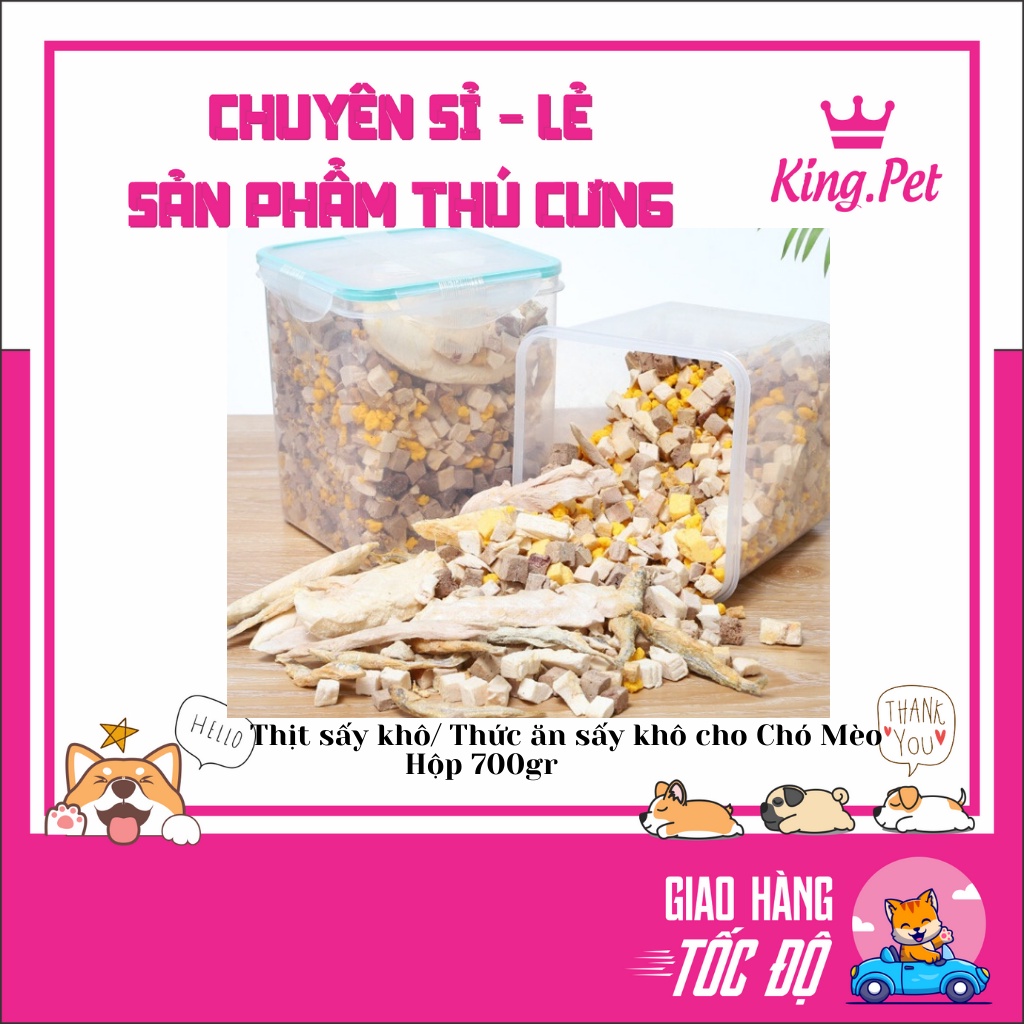 Thịt sấy khô - Thức ăn sấy khô cho Chó Mèo