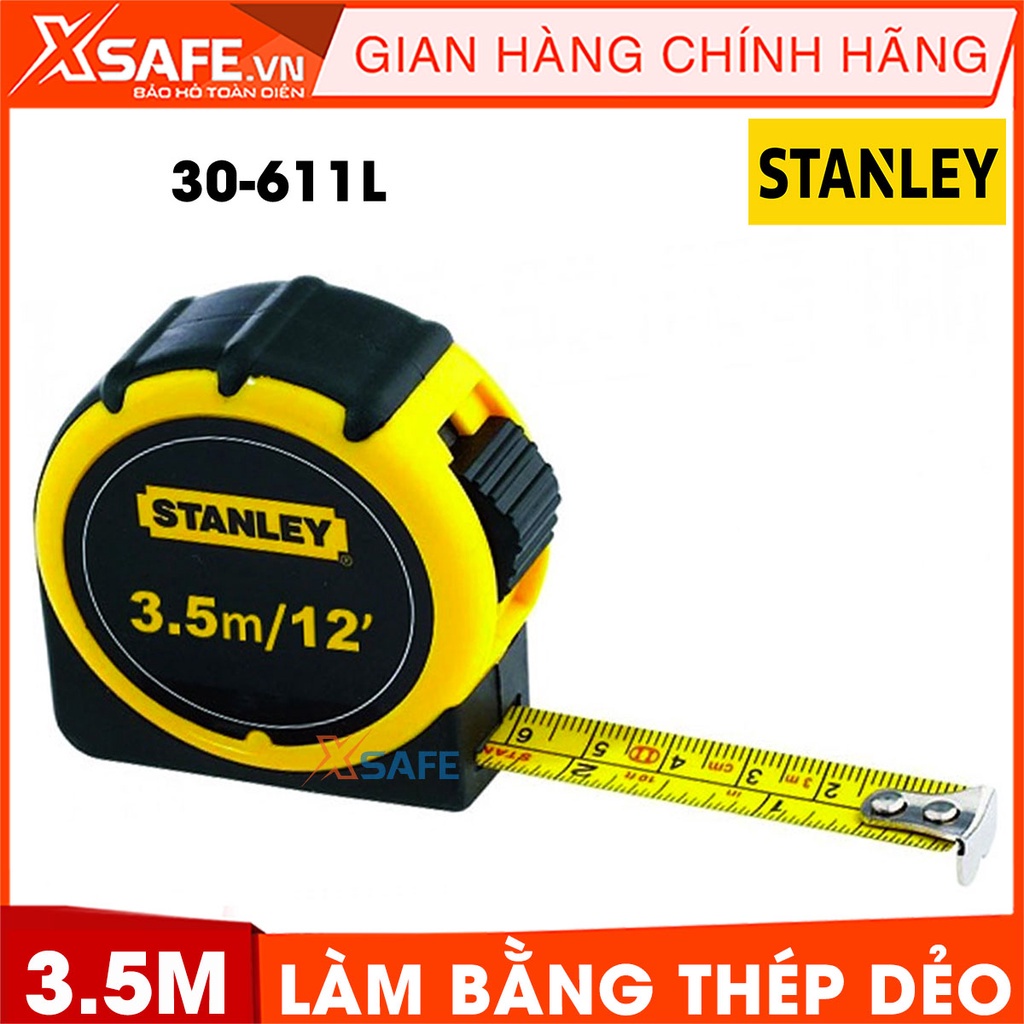 Thước cuộn STANLEY lưỡi thép dẻo Thước cuộn cầm tay vỏ nhựa ABS bọc cao su bền bỉ, dòng thước cuộn thế hệ mới