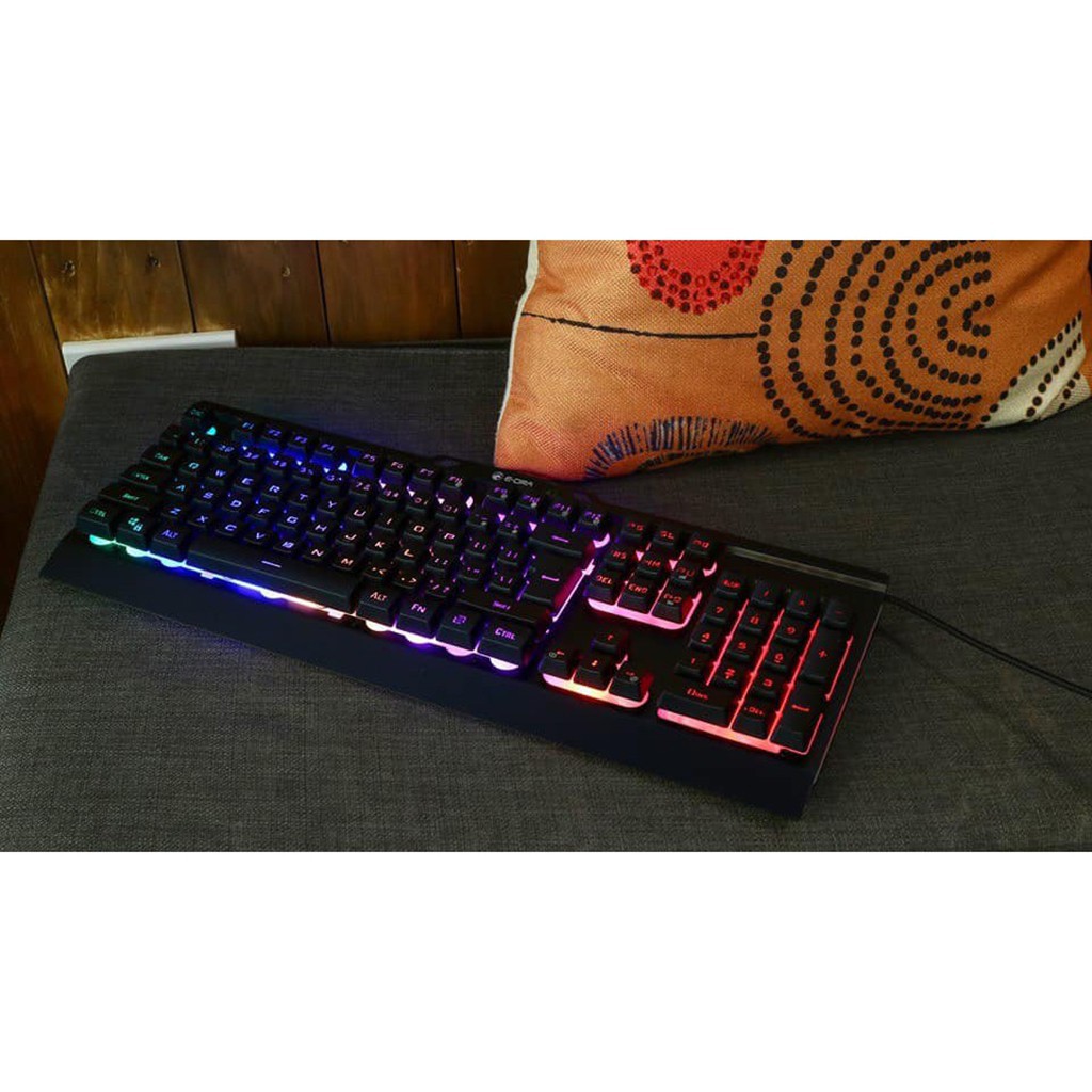 [Mã SKAMSALE03 giảm 10% đơn 200k] Bàn phím Gaming EDRA EK701 - Chống nước tuyệt đối - Led RGB - Màu đen - BH 24 tháng