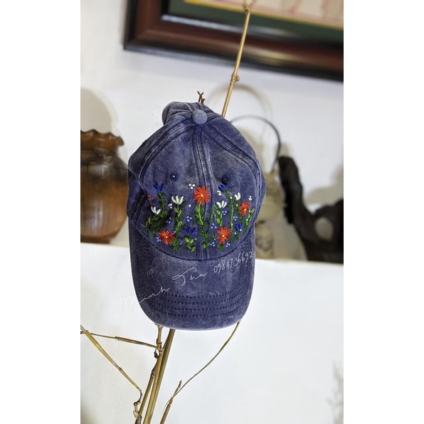 Nón/Mũ lưỡi trai thêu tay handmade độc lạ