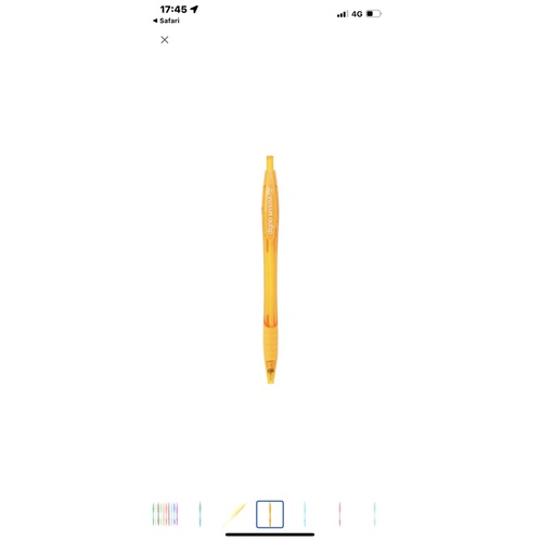 Bút bi gel Digno Mykra mực viết ra cùng màu vỏ.