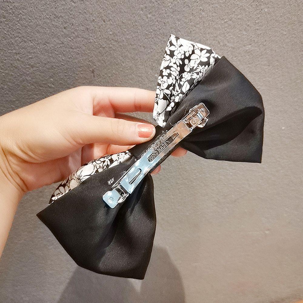 IVORY Dây Cột Tóc Ruy Băng Họa Tiết Hoa Phong Cách Hàn Quốc Cho Nữ