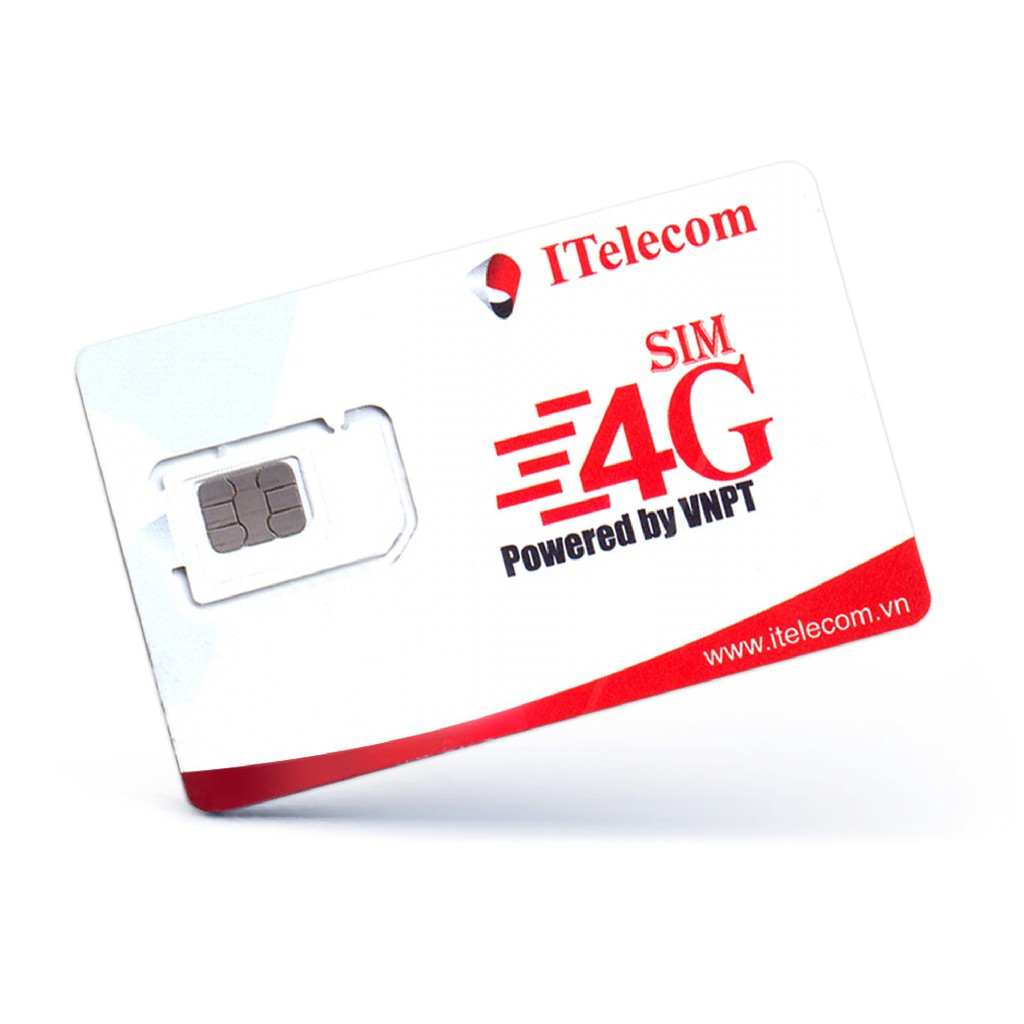 Sim 4g itelecom may có sẵn gói 90Gb/tháng, gọi itel và vina miễn phí, 30 phút ngoại mạng dùng sóng vinaphone