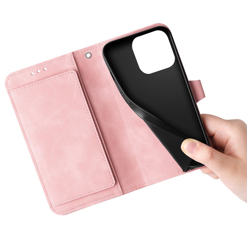 Ốp Lưng Điện Thoại Dạng Ví Da Lật Có Ngăn Đựng Thẻ Dành Cho IPhone 14 Pro Max IPhone 13 Pro Max