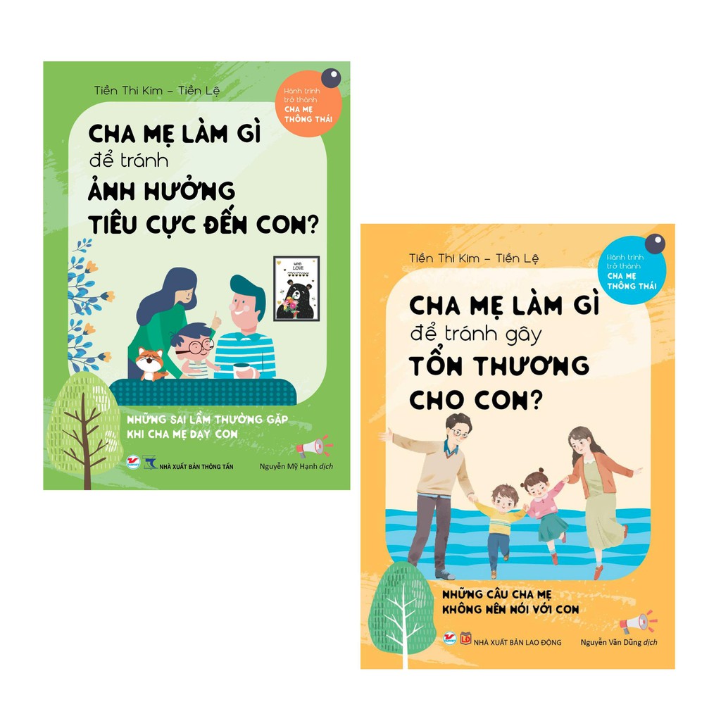 Sách - Combo Cha Mẹ Làm Gì Để Tránh Ảnh Hưởng Tiêu Cực Đến Con + Cha Mẹ Làm Gì Để Tránh Gây Tổn Thương Cho Con