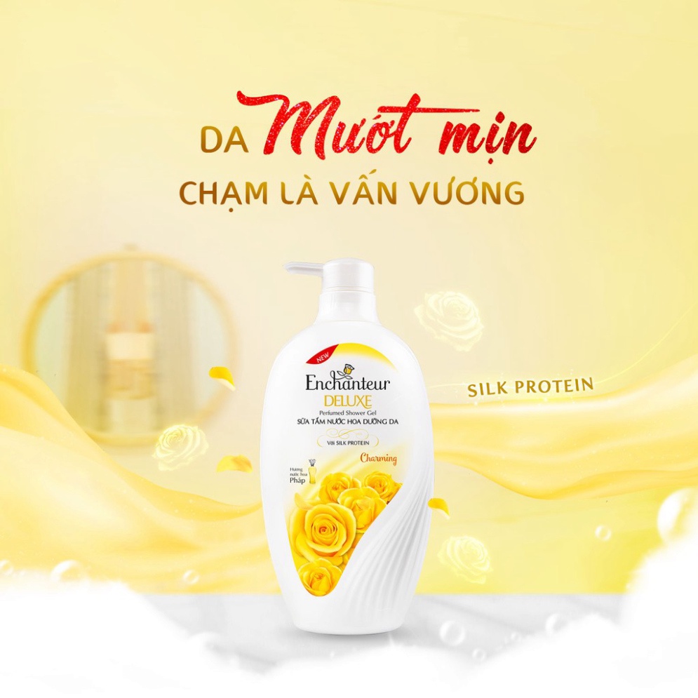 Combo 2 chai Dầu Gội và Sữa tắm nước hoa Enchanteur Charming 650g/Chai