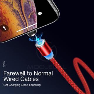 Ready Stock 2.4A Quick charge USB Magnetic Charger Cable USB TypeC iPhone Micro Android IOS Cable
