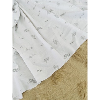 Vải thun cotton sơ sinh 2c hoạ tiết động vật