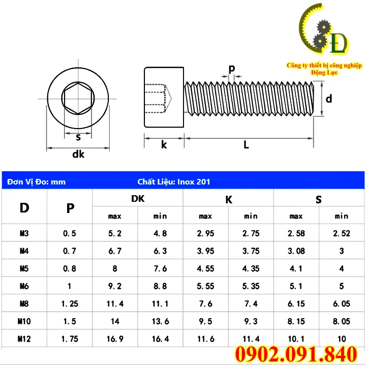 Bulong Inox CAO CẤPỐc lục giác chìm 8Ly. Cam kết Hoàn Tiền đổi trả nếu sản phẩm có bất cứ sai sót gì