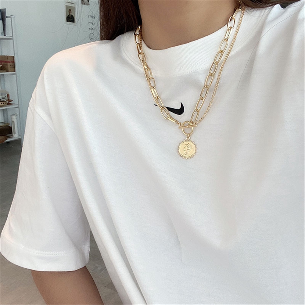vòng cổ Mặt Hình Đồng Xu Và Hoa Hướng Dương Độc Đáo Cho Nữ