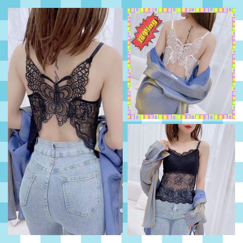 Áo ngực ren gợi cảm / Áo ngực bên trong / Áo khoác hình bướm thêu đẹp / Áo yếm nữ thời trang
