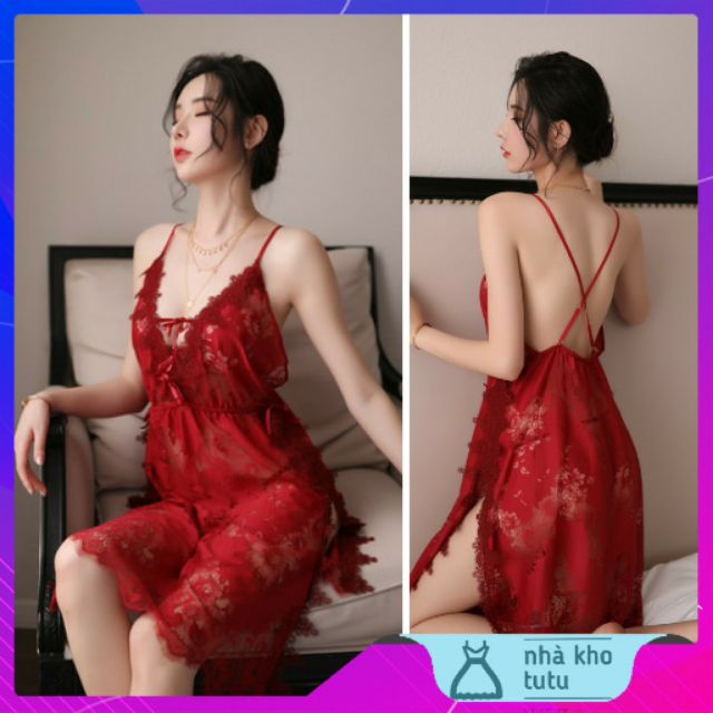 Đầm ngủ ren chị chủ gợi cảm L322