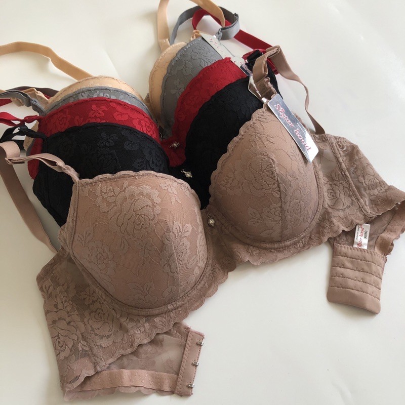 Áo ngực bigsize có gọng mút mỏng cup C Thái lan sister hood 2417 quả to chống xệ vải ren size 36 đến size 42