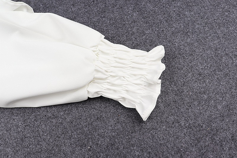 Áo kiểu IELGY tay dài phối bèo thiết kế khoét tay nữ tính