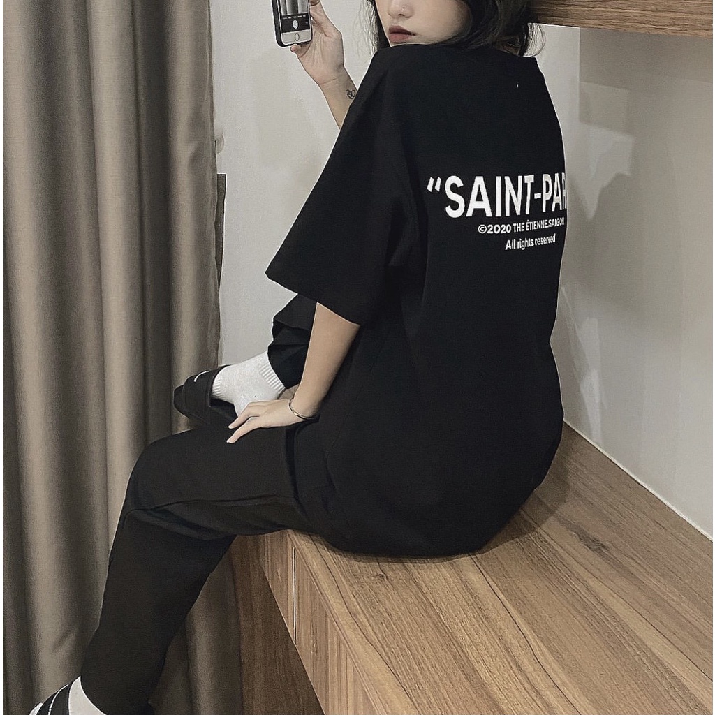 Áo Thun Tay Lỡ Form Rộng SAINT PARIS Cotton 100% 4 Chiều Cao Cấp