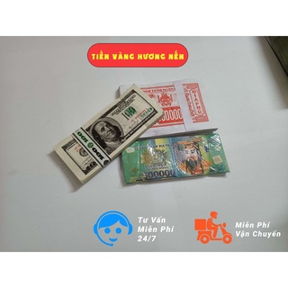 Tiền đô la đỏ xanh làm từ giấy địa phủ đồ thờ cúng - Shop Tiền Vàng Hương Nến