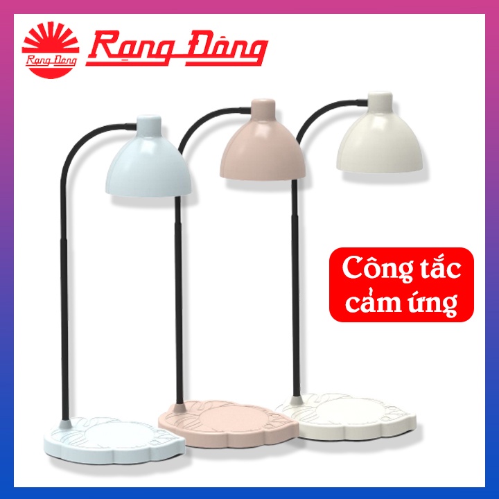 Đèn học để bàn cảm ứng Rạng Đông RL-60 chip LED Sunlike bảo vệ mắt, điều chỉnh ánh sáng trắng/vàng