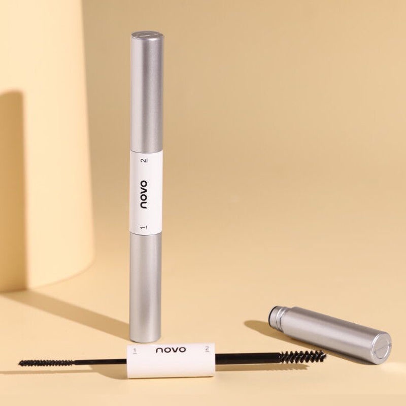 Mascara Trang Điểm Lông Mi Hai Đầu Cọ Mịn Lâu Trôi Chống Thấm Nước Kèm Dụng Cụ Tẩy Trang Tiện Lợi Đen