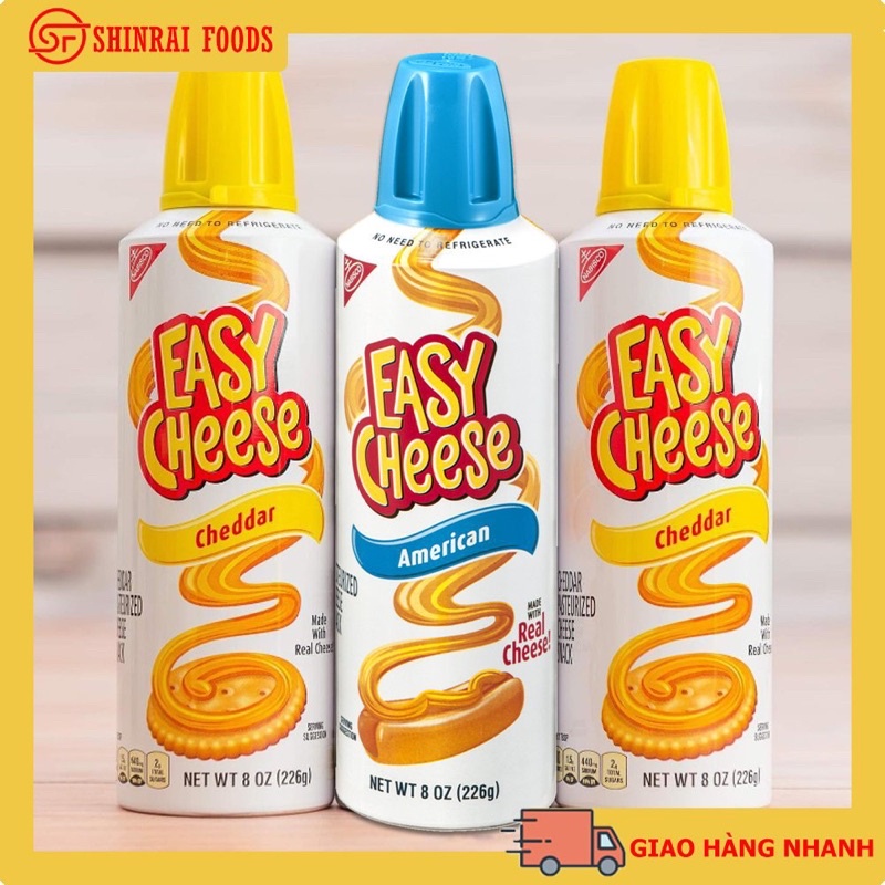 Chai xịt phô mai Easy cheese Nabisco Mỹ( chai 226gram)