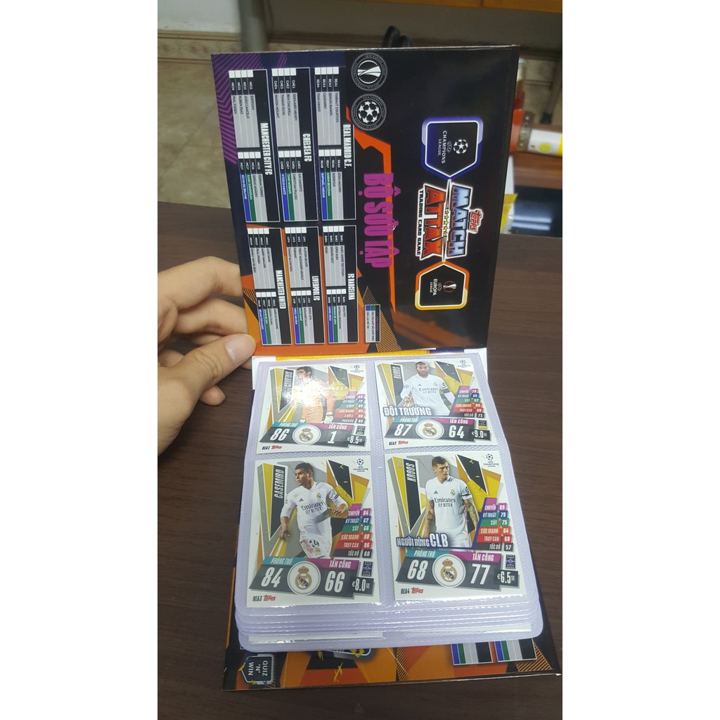 Trọn bộ album thẻ in Match Attax 2020/2021 phiên bản Việt hoá