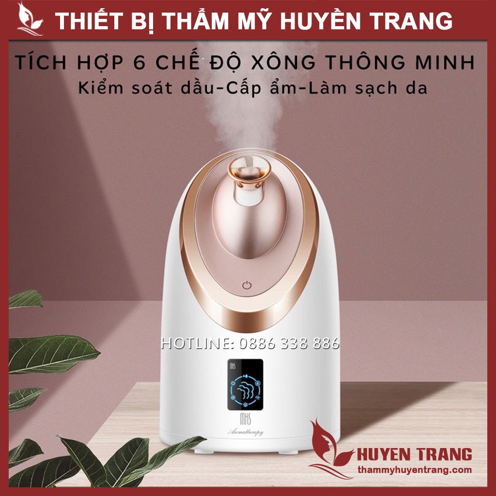 Máy Xông Hơi Mặt Nóng Lạnh Cảm Ứng MKS-8385, 6 Chế Độ Xông, Công Nghệ Xông Mặt Nano ion - Thẩm Mỹ Huyền Trang NANOCEE