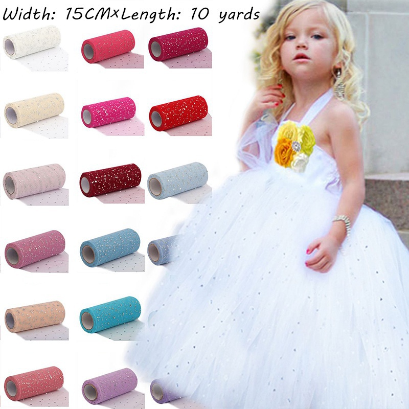 Cuộn Vải Tuyn Nhiều Màu Sắc Kích Thước 10 Yard Dùng Trang Trí Tiệc Cưới