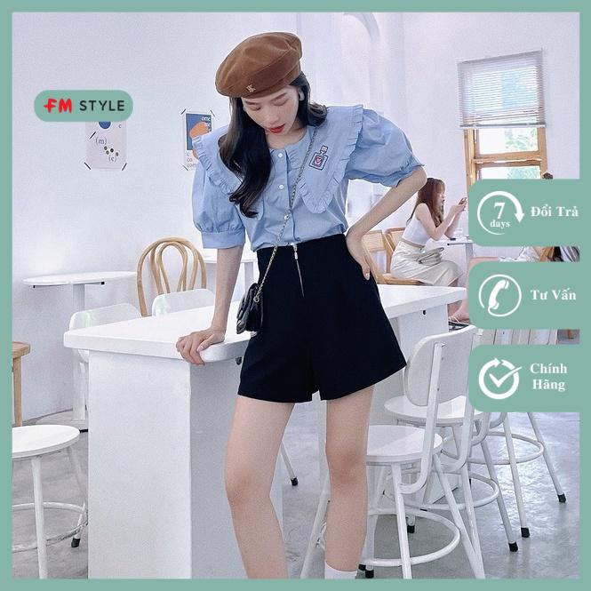 Quần đùi kaki lưng cao nữ Fmstyle shop quần short dây kéo cap phong cách hàn quốc 208040078