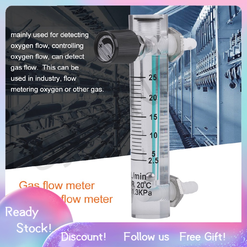 Lưu lượng kế LZQ-5 2.5-25LPM kèm van điều khiển cho oxy/khí/ga