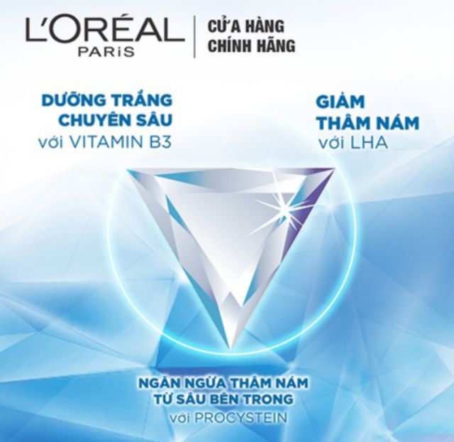 Kem dưỡng làm sáng da giảm thâm nám ngày và đêm L'Oreal Paris White Perfect Clinical